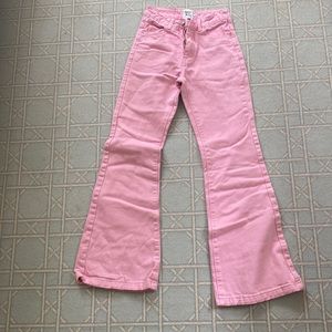 Very cute barely worn flare pink jeans.